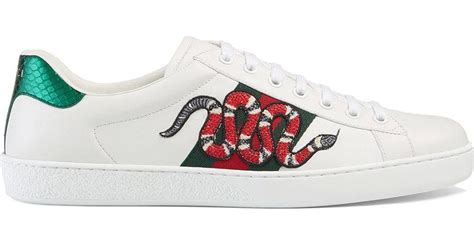 cheap gucci embroided aces snakes|gucci ace water snake embroidered.